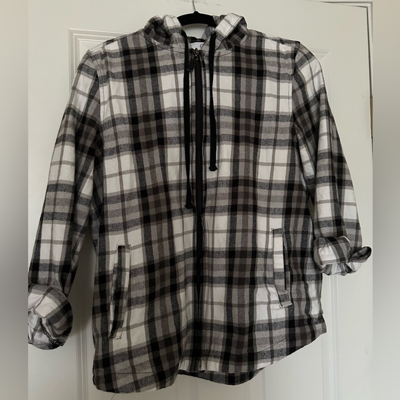 44 Degree North Flannel Zip-up Hoodie - Size Large - Picture 2 of 4